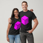 Cube - Magenta op Donker T-shirt (Unisex)