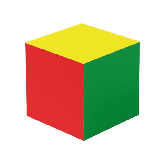 Cube multicolore (Angle arrière)