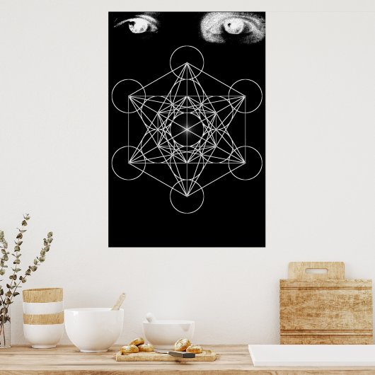 "Cube of Metatron" Poster (Keuken)