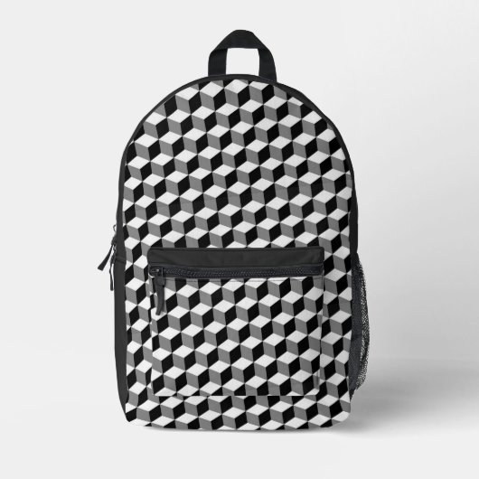Cube Pattern Backpack Bedrukte Rugzak (Voorkant)