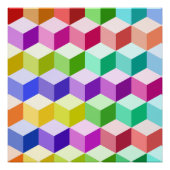 Cube Pattern Multicolf Perfect Poster (Voorkant)
