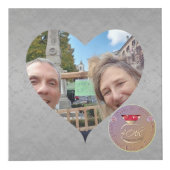 Cube Photo 40e Ruby Mariage Anniversaire Cadres cardiaques (Droite)
