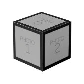 Cube Photo 5 Collage photo avec bordure noire solide (Angle devant)