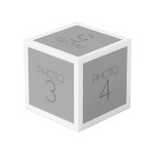 Cube Photo 5 photos en collage avec une bordure blanche solid (Angle arrière)