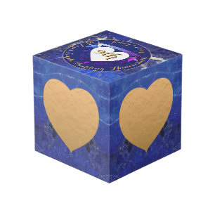 Cube Photo 9e anniversaire du Mariage Lapis Lazuli Couleur