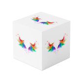 Cube Photo Ailes fluffy arc-en-ciel (Angle devant)