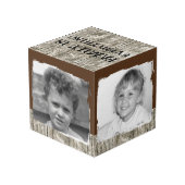 Cube Photo Ajouter 4 images famille rustique gris brun photo (Angle arrière)