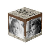 Cube Photo Ajouter 4 images famille rustique gris brun photo (Angle devant)