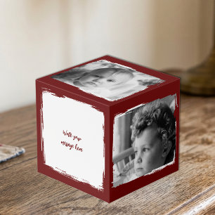 Cube Photo Ajouter 4 images personnaliser les mots photo bord