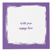 Cube Photo Ajouter 4 images personnaliser mots violet blanc p (Devant)