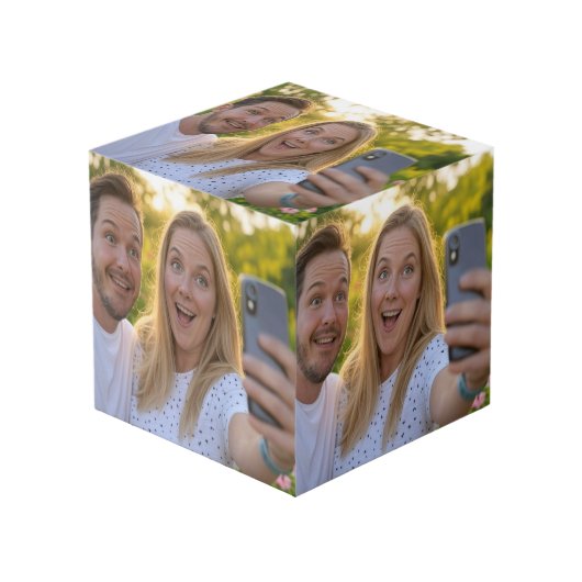 Cube Photo Ajouter un selfie personnalisé (Angle devant)