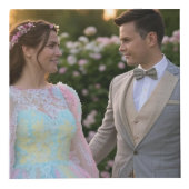 Cube Photo Ajouter une Personnaliser photo Mariage (Devant)