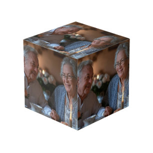 Cube Photo Ajouter une photo d'anniversaire personnalisée