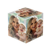 Cube Photo Ajouter une photo de bébé Personnaliser (Angle arrière)