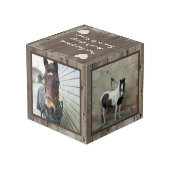 Cube Photo Amateur de chevaux avec photos et citations rustiq (Angle arrière)