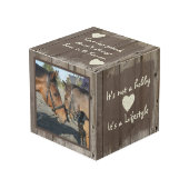 Cube Photo Amateur de chevaux avec photos et citations rustiq (Angle devant)