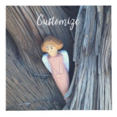 Cube Photo Ange sculpté dans l'arbre Thunder Cove (Devant)