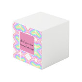 Cube Photo Aquarelle arc-en-ciel ajouter un nom texte personn (Angle arrière)