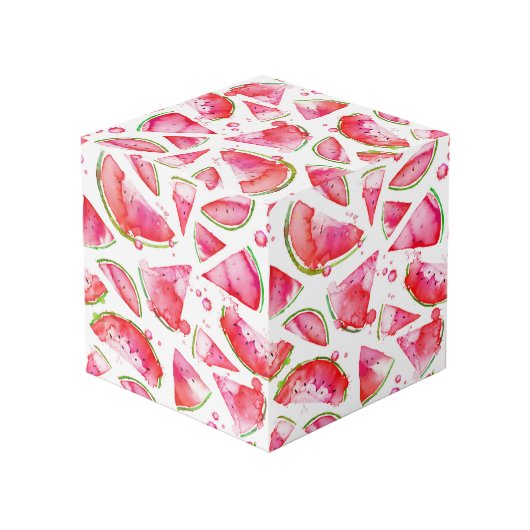 Cube Photo Aquarelle pastèque 1 (Angle arrière)