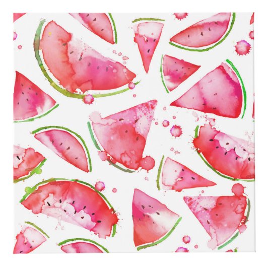 Cube Photo Aquarelle pastèque 1 (Devant)