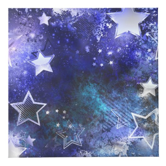 Cube Photo Arrière - plan spatial avec étoiles (Devant)