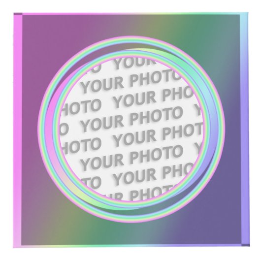 Cube Photo Arrondi en Carré Contour du cadre 03 + votre photo (Droite)