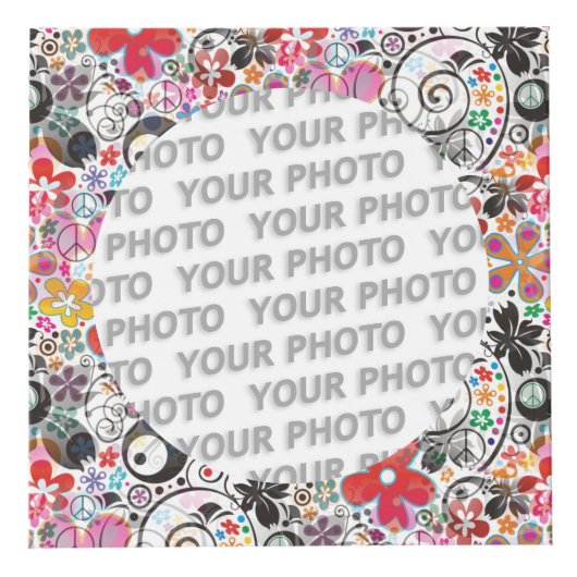 Cube Photo Arrondi en Carré Puissance de fleur de cadre 2 + v (Droite)