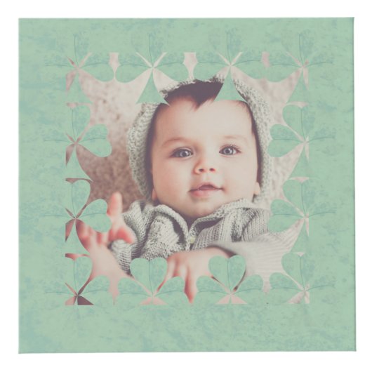 Cube Photo "Ayez une joyeuse St. Patrick's Day" Shamrock Fram (Droite)