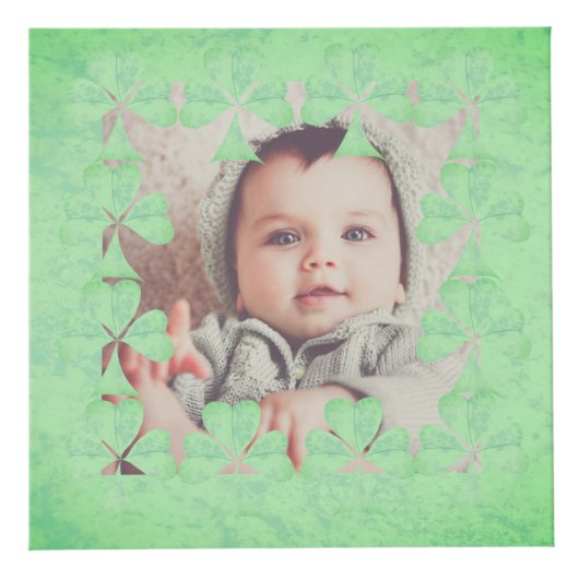 Cube Photo "Ayez une joyeuse St. Patrick's Day" Shamrock Fram (Droite)