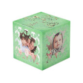 Cube Photo "Ayez une joyeuse St. Patrick's Day" Shamrock Fram (Angle devant)