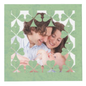 Cube Photo "Ayez une joyeuse St. Patrick's Day" Shamrock Fram (Devant)