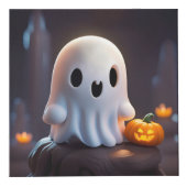 Cube Photo Baby Ghost Déplaisant mignon caractère Halloween (Devant)