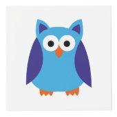 Cube Photo Bande dessinée bleue de hibou (Droite)