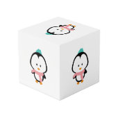 Cube Photo Bande dessinée mignonne de pingouin (Angle arrière)
