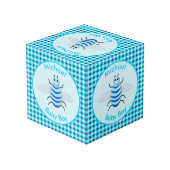 Cube Photo Bébé Bleu mignon Bee Bee Personnalisé (Angle arrière)