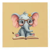 Cube Photo Bébé éléphant sage (Devant)