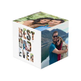 Cube Photo Best Dad Ever | Photo Collage Placeholder Template