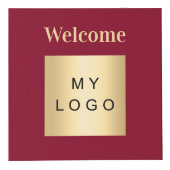 Cube Photo Bienvenue logo de l'entreprise QR code burgundy me (Devant)