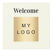 Cube Photo Bienvenue logo de l'entreprise QR code ivoire tabl (Devant)