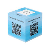 Cube Photo Bienvenue logo de l'entreprise QR codes info océan (Angle arrière)