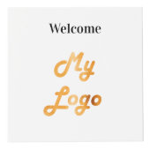 Cube Photo Bienvenue logo de l'entreprise QR menu code table (Devant)