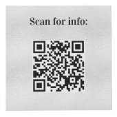 Cube Photo Bienvenue QR code info hôtel restaurant table arge (Devant)