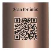 Cube Photo Bienvenue QR code info hôtel restaurant table bron (Devant)