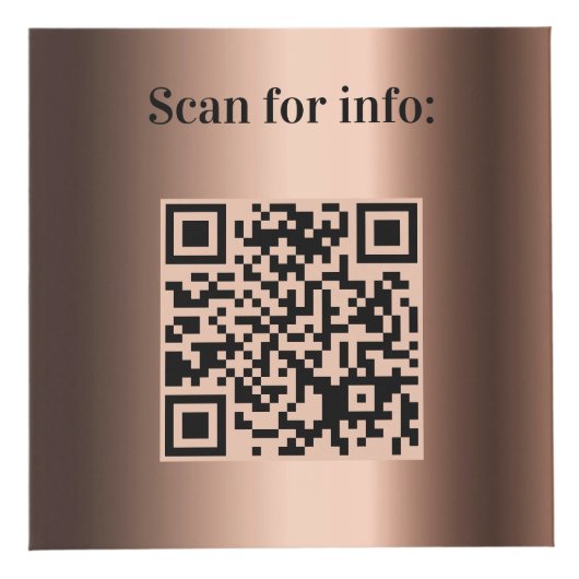 Cube Photo Bienvenue QR code info hôtel restaurant table bron (Devant)