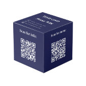 Cube Photo Bienvenue QR codes info hotel restaurant table ble (Angle devant)