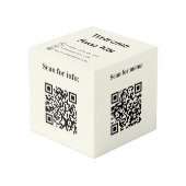 Cube Photo Bienvenue QR codes info hotel restaurant table ivo (Angle devant)