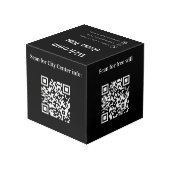 Cube Photo Bienvenue QR codes info hotel restaurant table noi (Angle arrière)