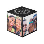 Cube Photo Black Love Here Wreath Photo (Angle arrière)