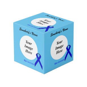 Cube Photo Bleu Standard Ribbon Modèle par Kenneth Yoncich