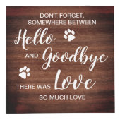 Cube Photo Bonjour adieu personnalisé chien animal de compagn (Droite)